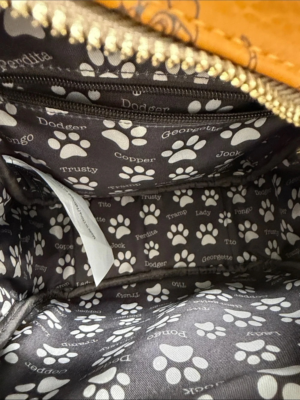 Loungefly Disney tan and brown Lady and the Tramp Paw Accent Mini Backpack
